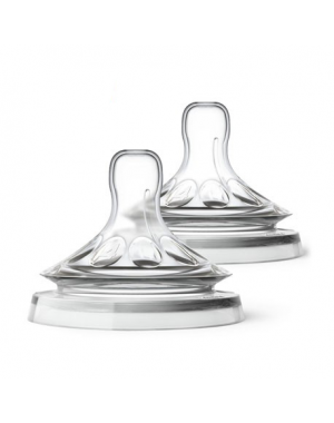 Philips Avent, Natuurlijke speen 2 stuks, Transparant, Leeftijd 6m +