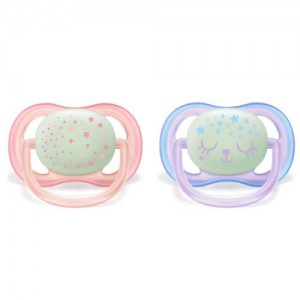 Philips Avent, Fopspeen 0-6 maanden,Ultra Air Roze,Symmetrisch - Silicone