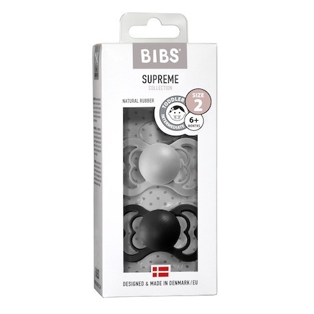 BIBS Supreme - 2 stuks,  Maat 2 (6+ m), Symmetrisch - Latex,