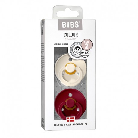 BIBS Colour - 2 stuks, Maat 2 (6+ maanden), Rond - Latex