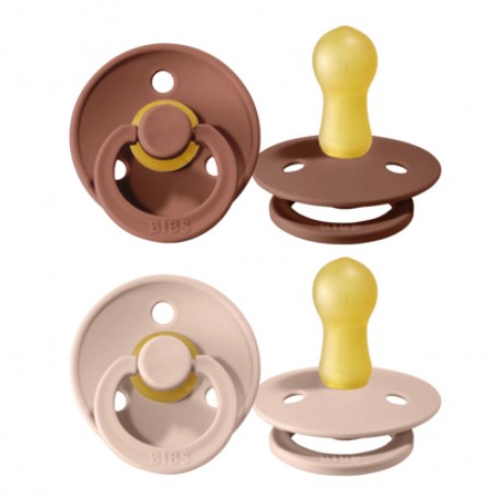 BIBS Colour - 2 stuks, Maat 2 (6+ maanden), Rond - Latex BIBS Colour - 2 stuks, Maat 2 (6+ maanden), Rond - Latex