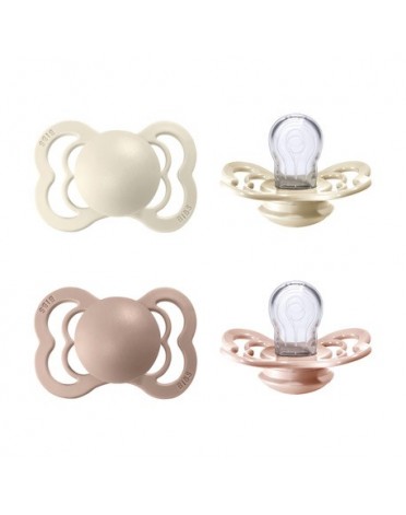 BIBS Supreme - 2 stuks,  Maat 1 (0-6m),  Symmetrisch - Silicone,