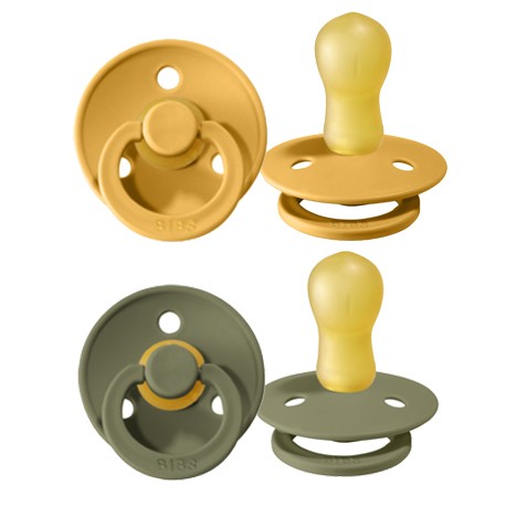 BIBS Colour - 2 stuks,  Maat 3 (18+ maanden), Rond - Latex,