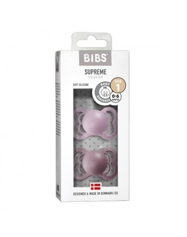 BIBS Supreme - 2 stuks,  Maat 1 (0-6m),  Symmetrisch - Silicone,