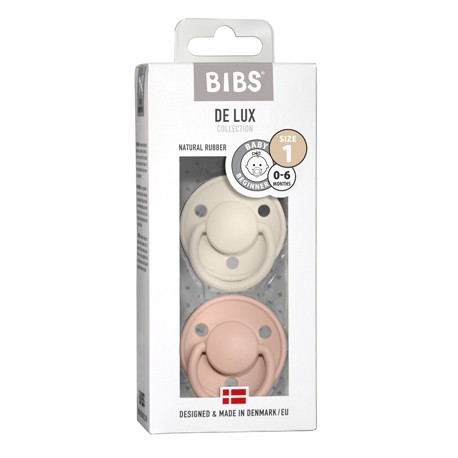 BIBS Colour - 2 stuks,  Maat 1 (0-6 m.), Rond - Latex