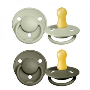 BIBS De Lux - 2 stuks,  Maat 1 (0-6m.),  Rond - Latex