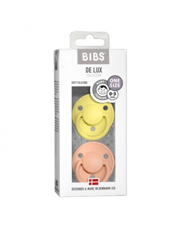 BIBS De Lux - 2 stuks,  One size (0-36 m.), Rond - Silicone