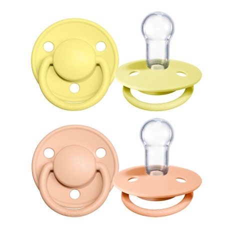 BIBS De Lux - 2 stuks,  One size (0-36 m.), Rond - Silicone