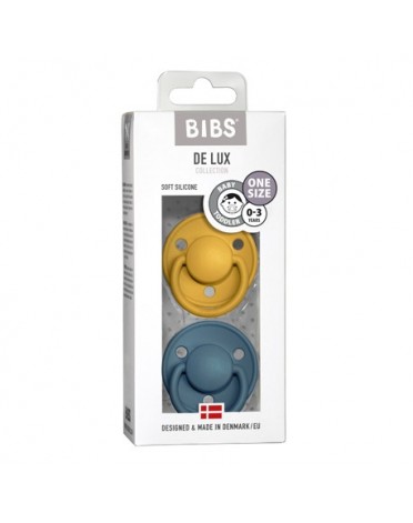 BIBS De Lux - 2 stuks,  One size (0-36 m.), Rond - Silicone