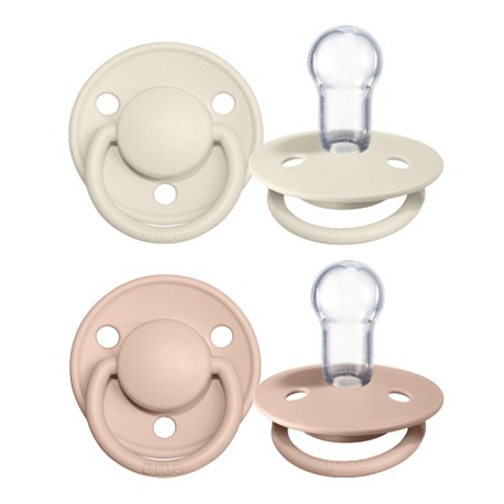 BIBS De Lux - 2 stuks,  One size (0-36 m.), Rond - Silicone