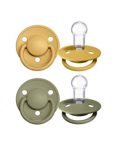 BIBS De Lux - 2 stuks,  One size (0-36 m.), Rond - Silicone