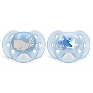 PHILIPS AVENT Ultra Soft, Fopspeen 6-18 maanden, Symmetrisch - siliconen