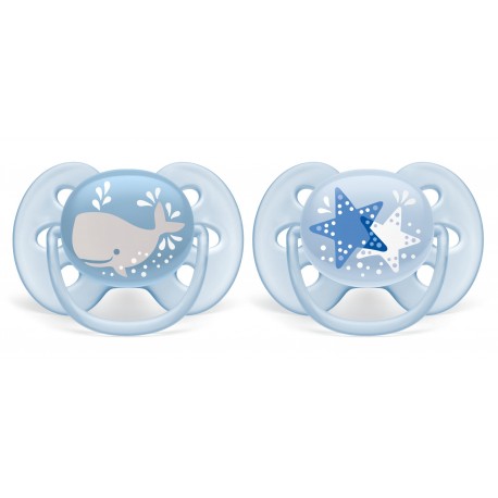 PHILIPS AVENT Ultra Soft, Fopspeen 6-18 maanden, Symmetrisch - siliconen PHILIPS AVENT Ultra Soft, Fopspeen 6-18 maanden, Symmetrisch - siliconen
