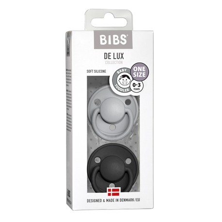 BIBS De Lux - 2 stuks,  One size (0-36 m.), Rond - Silicone