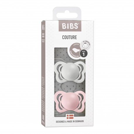 BIBS Couture - 2 stuks,  Maat 1 (0-6m), Orthodontisch - Latex,