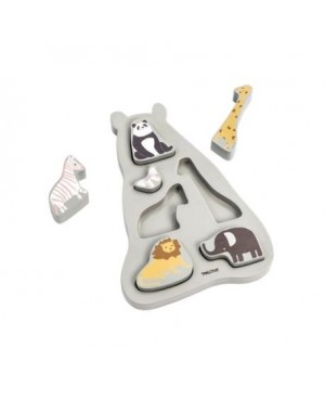 SMALLSTUFF, Puzzel,  Dierentuin Grijs