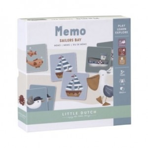 LITTLE DUTCH,  Memory spel - Karton, Matrozenbaai, Diverse kleuren