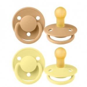 BIBS Colour - 2 stuks,  Maat 1 (0-6 m.), Rond - Latex