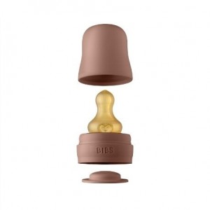BIBS Flessenset, Accessoires voor babyflessen, Deksel en ronde latex speen