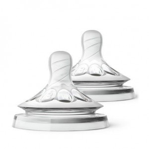 Philips Avent, Natuurlijke speen 2 stuks, Transparant, Leeftijd 3m +