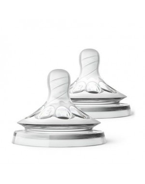Philips Avent, Natuurlijke speen 2 stuks, Transparant, Leeftijd 3m +