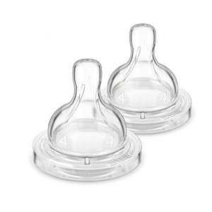 Philips Avent,  Anti-koliek spenen 2 stuks, Transparant, Leeftijd 3m+