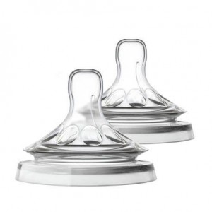 Philips Avent, Natuurlijke speen 2 stuks, Transparant, Maat 6m +