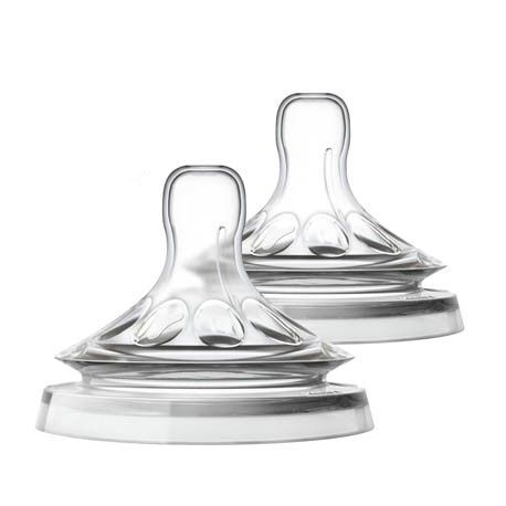 Philips Avent, Natuurlijke speen 2 stuks, Transparant, Maat 6m + Philips Avent, Natuurlijke speen 2 stuks, Transparant, Maat 6m +