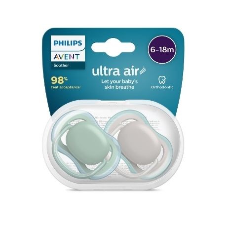 PHILIPS AVENT Ultra Air, Fopspeen 6-18, Symmetrisch - siliconen