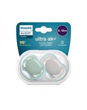 PHILIPS AVENT Ultra Air, Fopspeen 6-18, Symmetrisch - siliconen