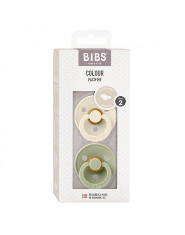 BIBS Colour 2 stuks, Maat 2 (6+m), Orthodontisch - Latex