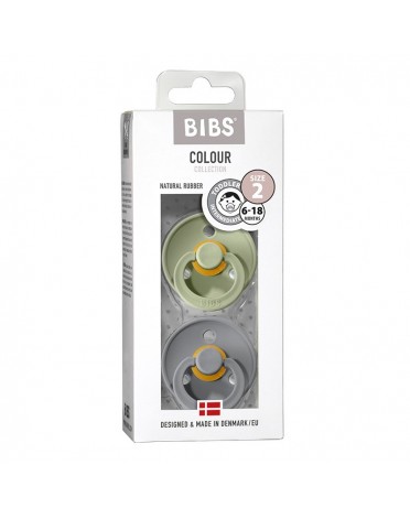 BIBS Colour - 2 stuks, Maat 2 (6+ maanden), Rond - Latex