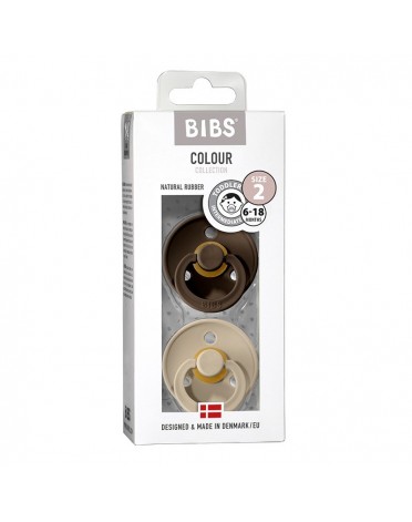 BIBS Colour - 2 stuks, Maat 2 (6+ maanden), Rond - Latex