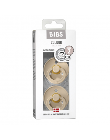 BIBS Colour - 2 stuks, Maat 2 (6+ maanden), Rond - Latex