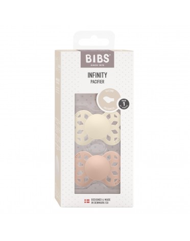 BIBS Infinity 2-pack, Maat 1 (0-6 m), Anatomisch - Silicone