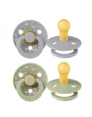 BIBS X LIBERTY, Colour 2-pack, Maat 1 (0-6 maanden), Rond - Latex