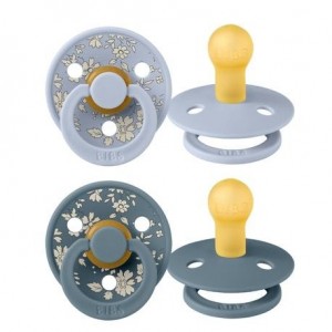 BIBS X LIBERTY, Colour 2-pack, Maat 1 (0-6 maanden), Rond - Latex