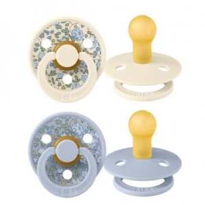BIBS X LIBERTY, Colour 2-pack, Maat 1 (0-6 maanden), Rond - Latex