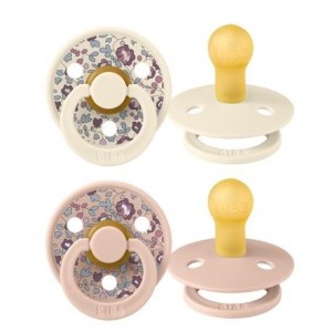BIBS X LIBERTY, Colour 2-pack, Maat 1 (0-6 maanden), Rond - Latex
