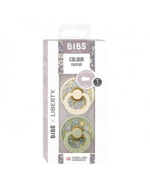 BIBS X LIBERTY, Colour 2-pack, Maat 1 (0-6 maanden), Rond - Latex