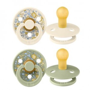 BIBS X LIBERTY, Colour 2-pack, Maat 1 (0-6 maanden), Rond - Latex