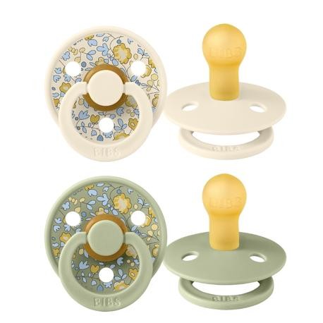 BIBS X LIBERTY, Colour 2-pack, Maat 1 (0-6 maanden), Rond - Latex BIBS X LIBERTY, Colour 2-pack, Maat 1 (0-6 maanden), Rond - Latex