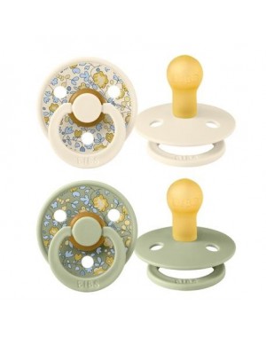 BIBS X LIBERTY, Colour 2-pack, Maat 1 (0-6 maanden), Rond - Latex