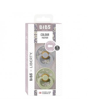 BIBS X LIBERTY, Colour 2-pack, Maat 1 (0-6 maanden), Rond - Latex