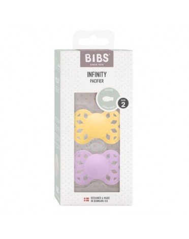 BIBS Infinity 2-pack,  Maat 2 (6+ m), Symmetrisch - Silicone