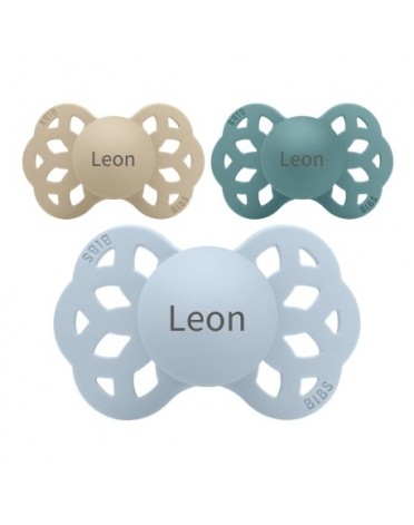 BIBS Infinity, Maat 2 (6+ m), Anatomisch - Silicone, Spenen met naam
