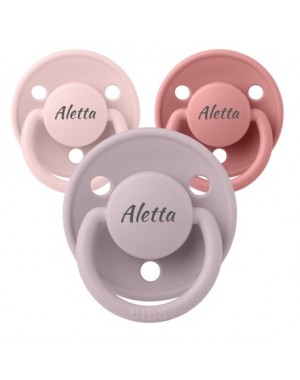 BIBS De Lux, One size (0-36 maanden), Rond - Silicone, Speen met naam