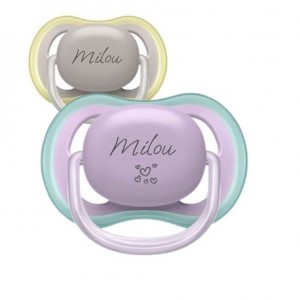 PHILIPS AVENT Ultra Air, Maat 2 (6-18 maanden), Symmetrisch - Silicone, Speen met naam