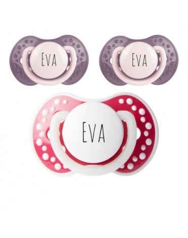 LOVI Day & Night, Maat 0 (0-3 maanden), Symmetrisch - Silicone, Speen met naam