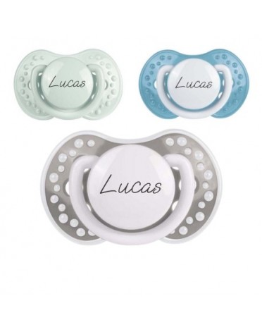 LOVI Day, Maat 1 (0-6 maanden), Symmetrisch - Silicone, Speen met naam